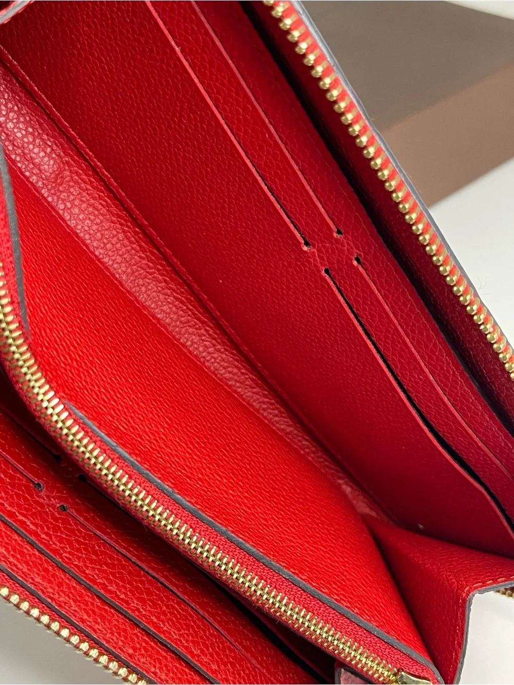 Louis Vuitton Cerise Monogram Empreinte Zippy Wallet With Dust Bag and Box